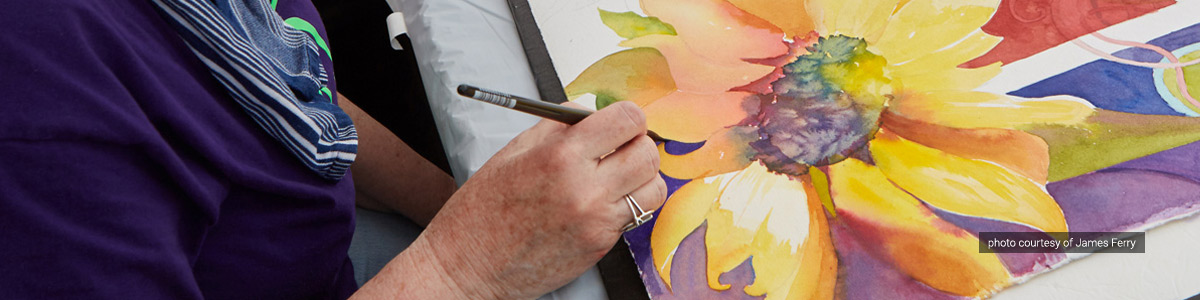 A demonstration by a member of the Baltimore Watercolor Society during ARTreach 2015 (photo courtesy of James Ferry)