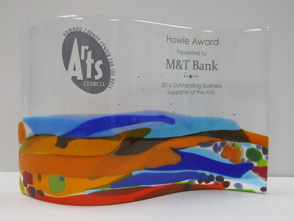 The 2016 Howie Award for Outstanding Business Supporter of the Arts, presented to M&T Bank (HCAC photo)