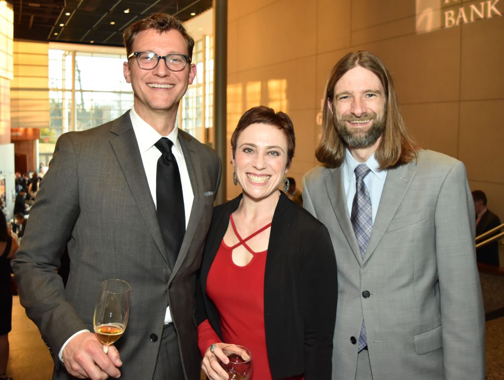 Jason King Jones, Deborah Ellinghaus, and Ian Kennedy at the 2019 Celebration of the Arts (HCAC photo)
