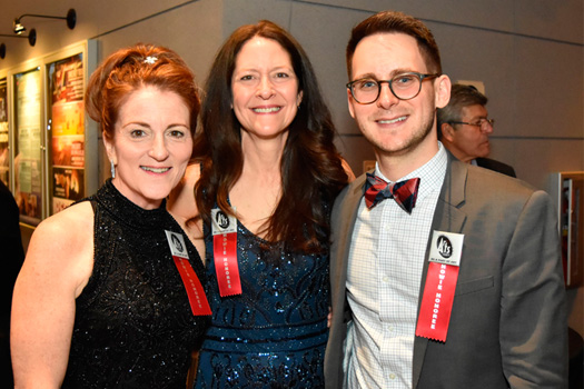 2018 Howie Award winners at the 2019 Celebration of the Arts – Robin Holliday of HorseSpirit Arts Gallery, Outstanding Business Supporter; Brenda Kidera, Outstanding Artist; and David Matchim, Outstanding Arts Educator (HCAC photo)