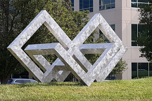 Dalliance II, by Jeffrey Chyatte, installed at Corporate Office Properties Trust (HCAC photo)