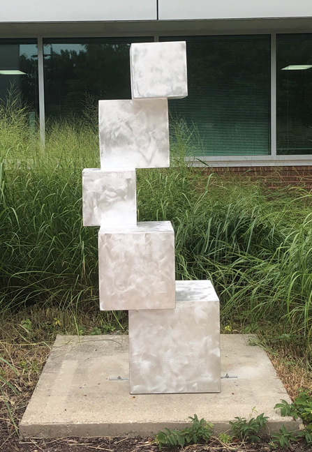 Helix by Jeff Chyatte, installed at the George Howard Building as part of ARTsites 2022 (HCAC photo)