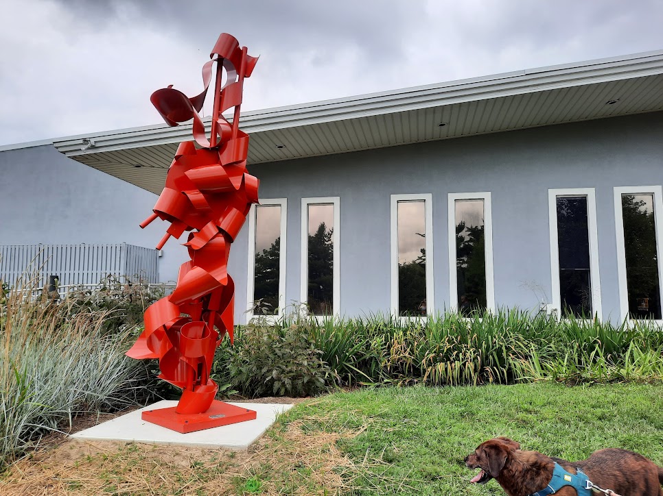 Barking at the Moon, by Richard Pitts, installed at the Columbia Association, Community Operations Center (HCAC photos)