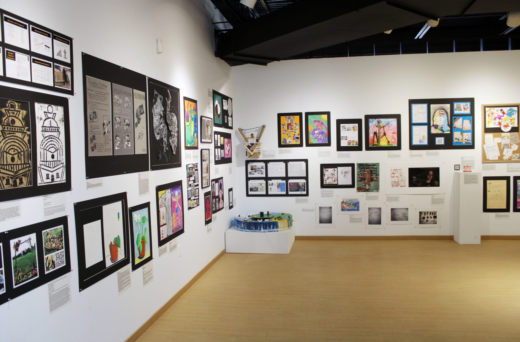 Youth Art Month 2025 gallery installation