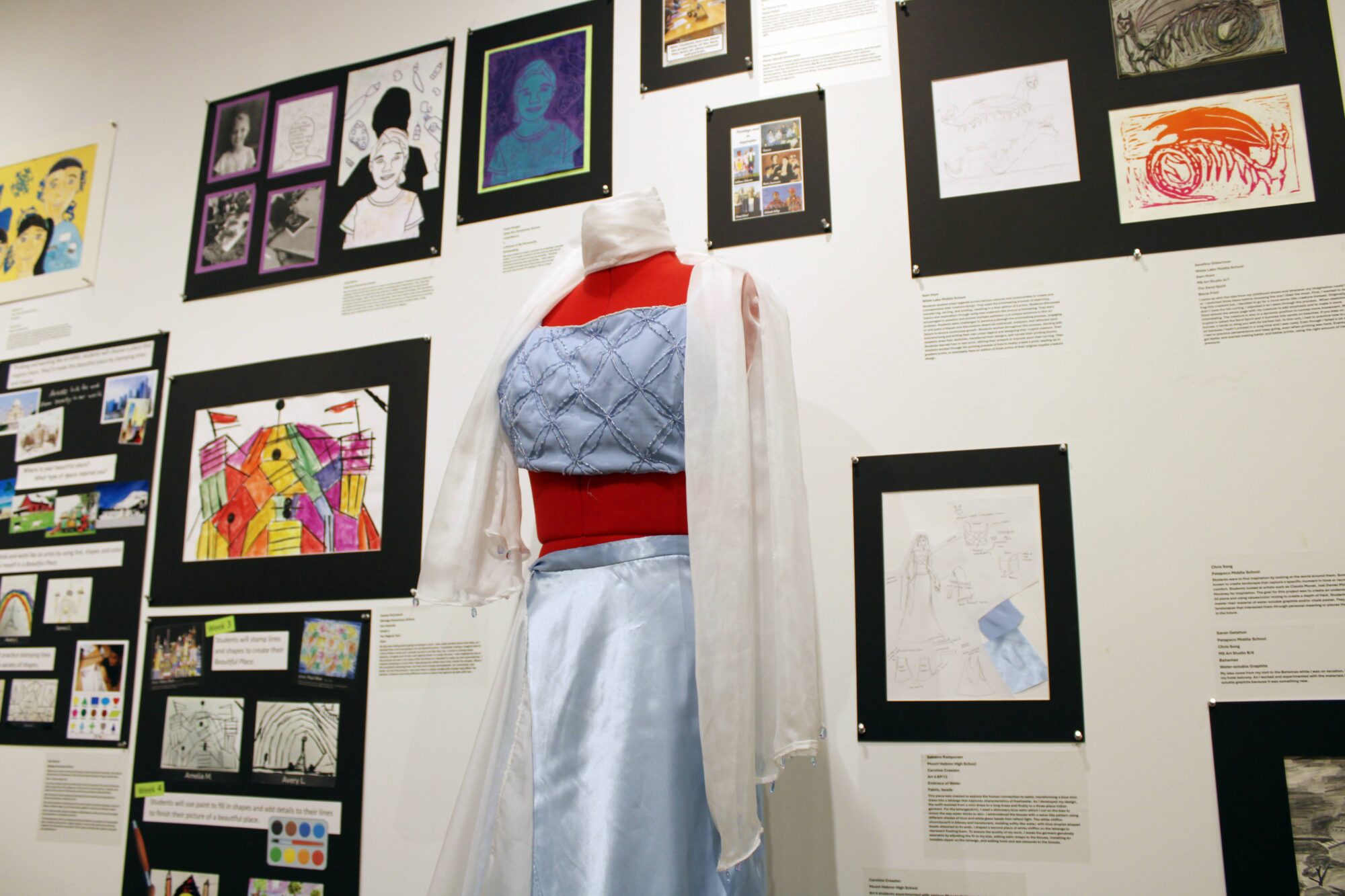 Youth Art Month 2025 gallery installation