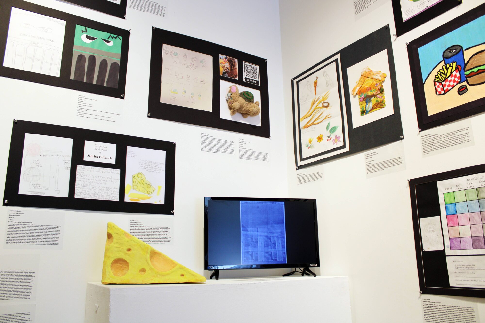 Youth Art Month 2025 gallery installation