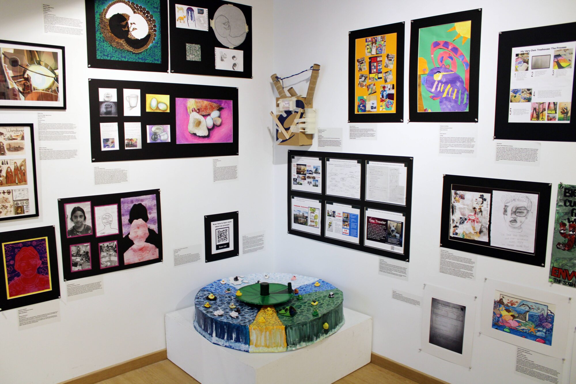 Youth Art Month 2025 gallery installation