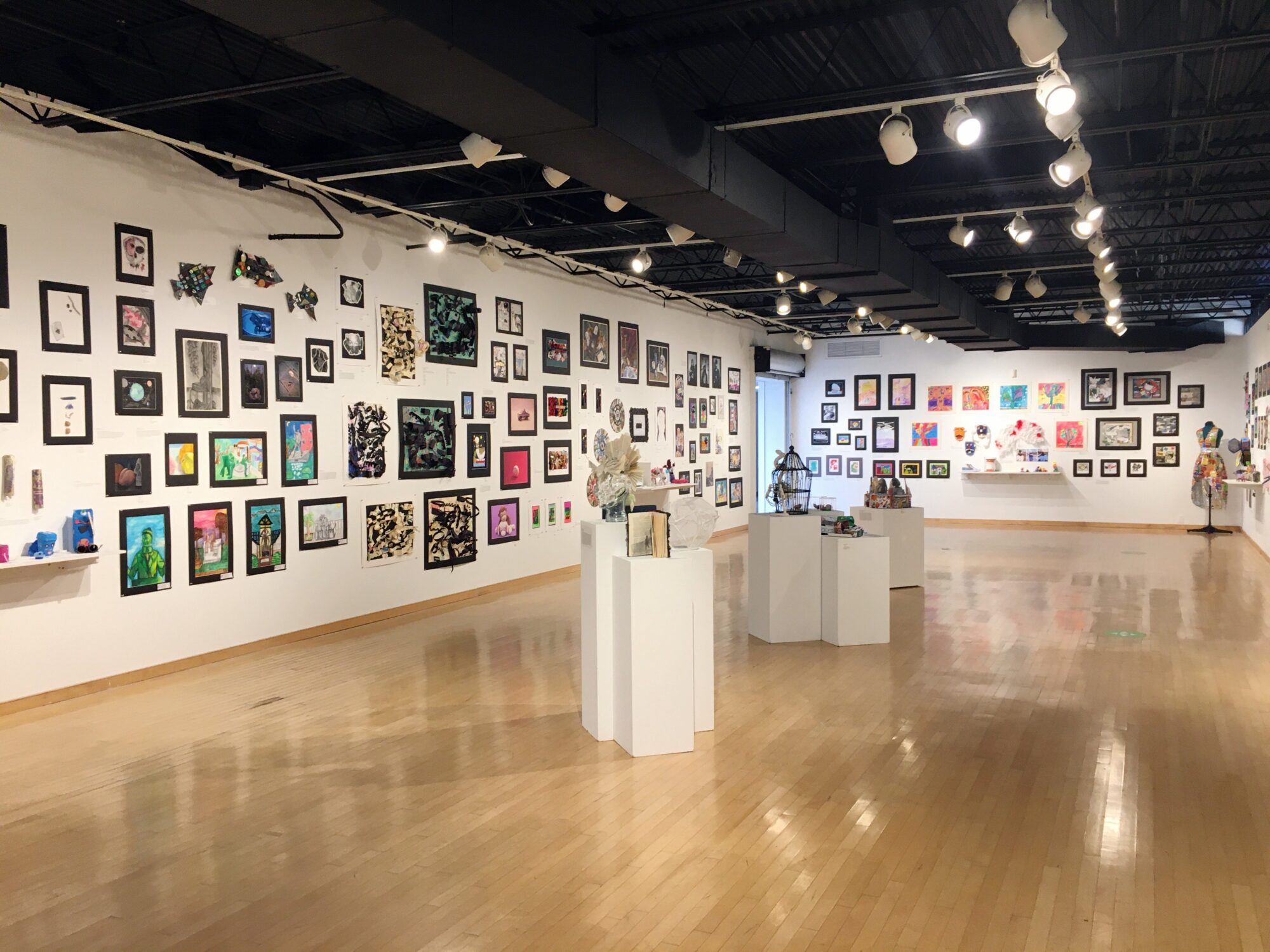 Youth Art Month 2022 gallery installation