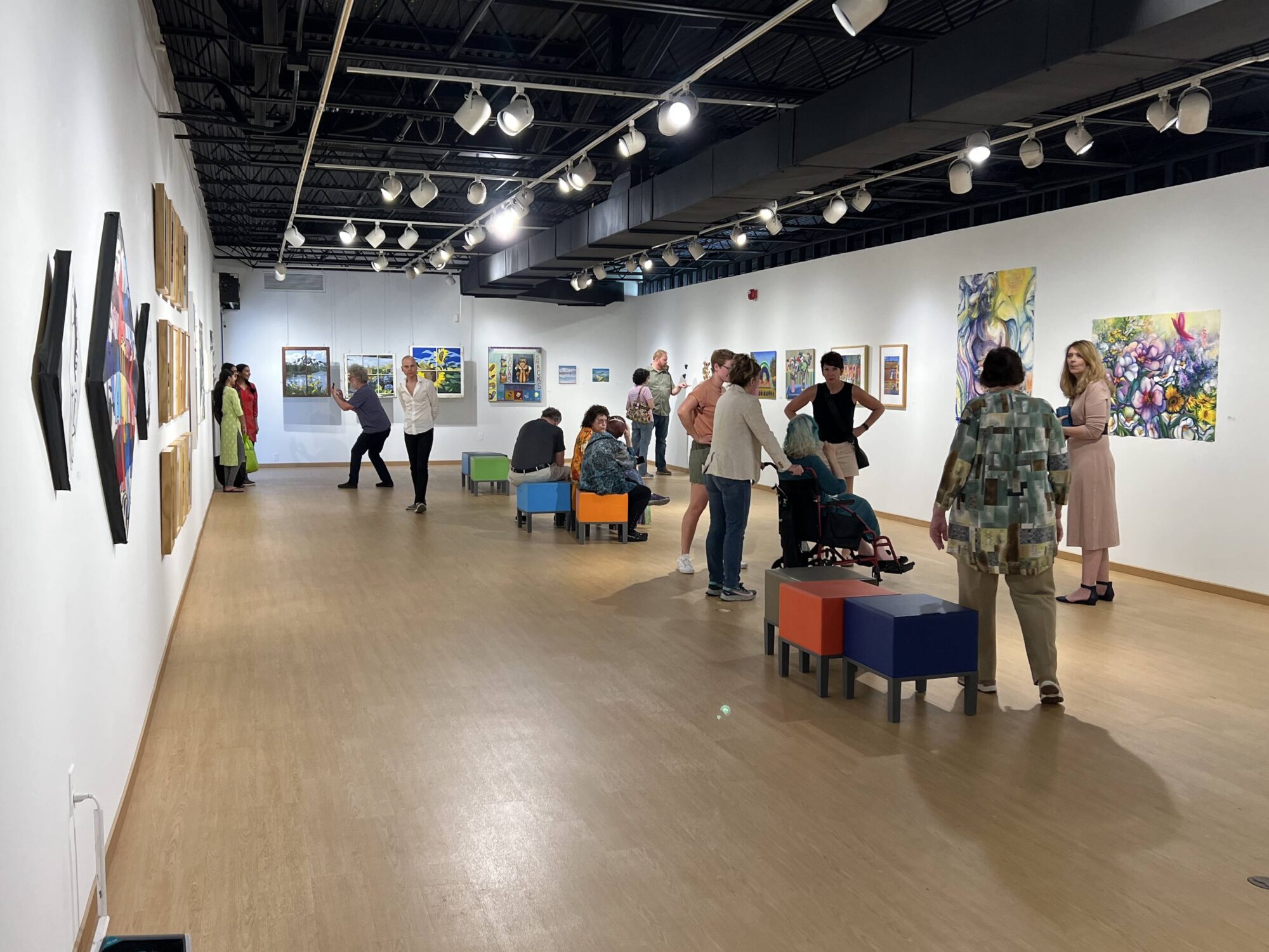 Resident Visual Artists Exhibition 2023 gallery installation