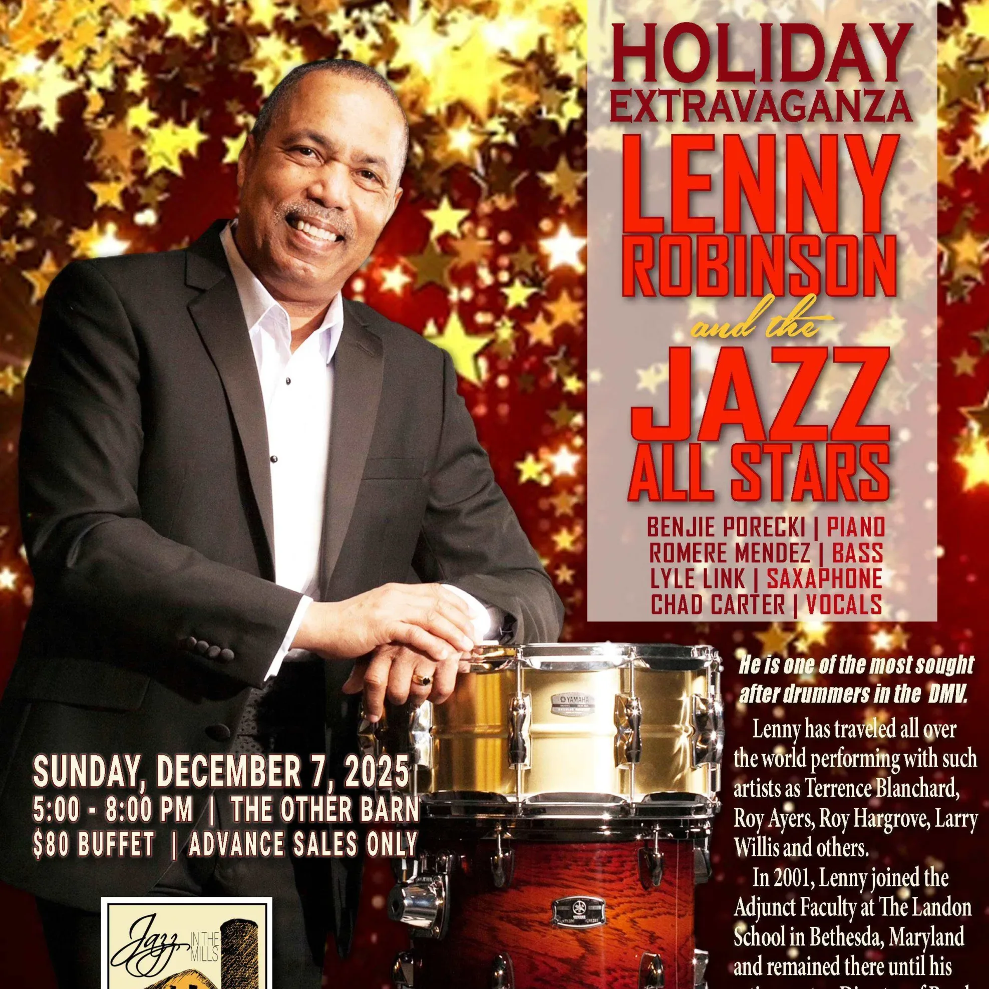 Jazz in the Mills Holiday Extravaganza Featuring Lenny Robinson & the Jazz All Stars